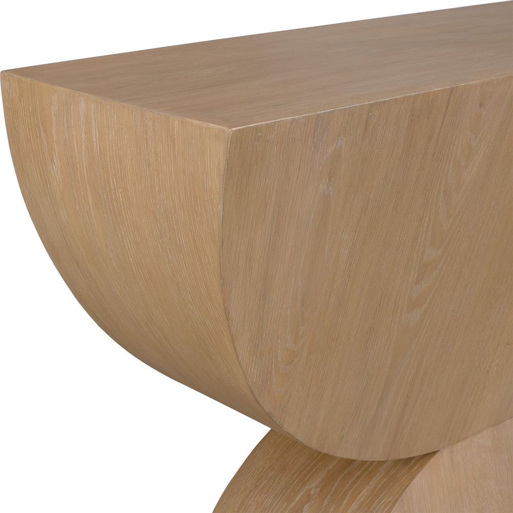 Laurein 52 in. Oak Veneer Console Table