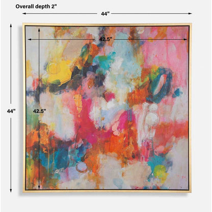 Radiant Flow 44 in. Framed Canvas