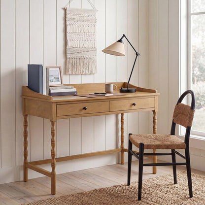 Vintebbio 47 in. Pine Wood Desk