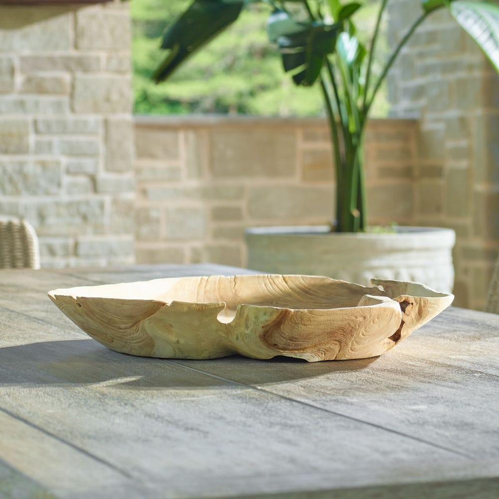 Morino Teak Wood Outdoor Bowl