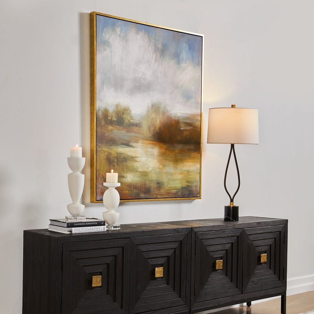 Harvest Horizon 52 in. Framed Canvas