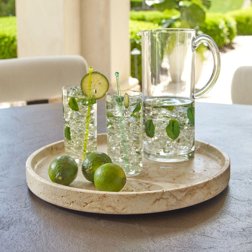 Chatillon Handcrafted Travertine Tray