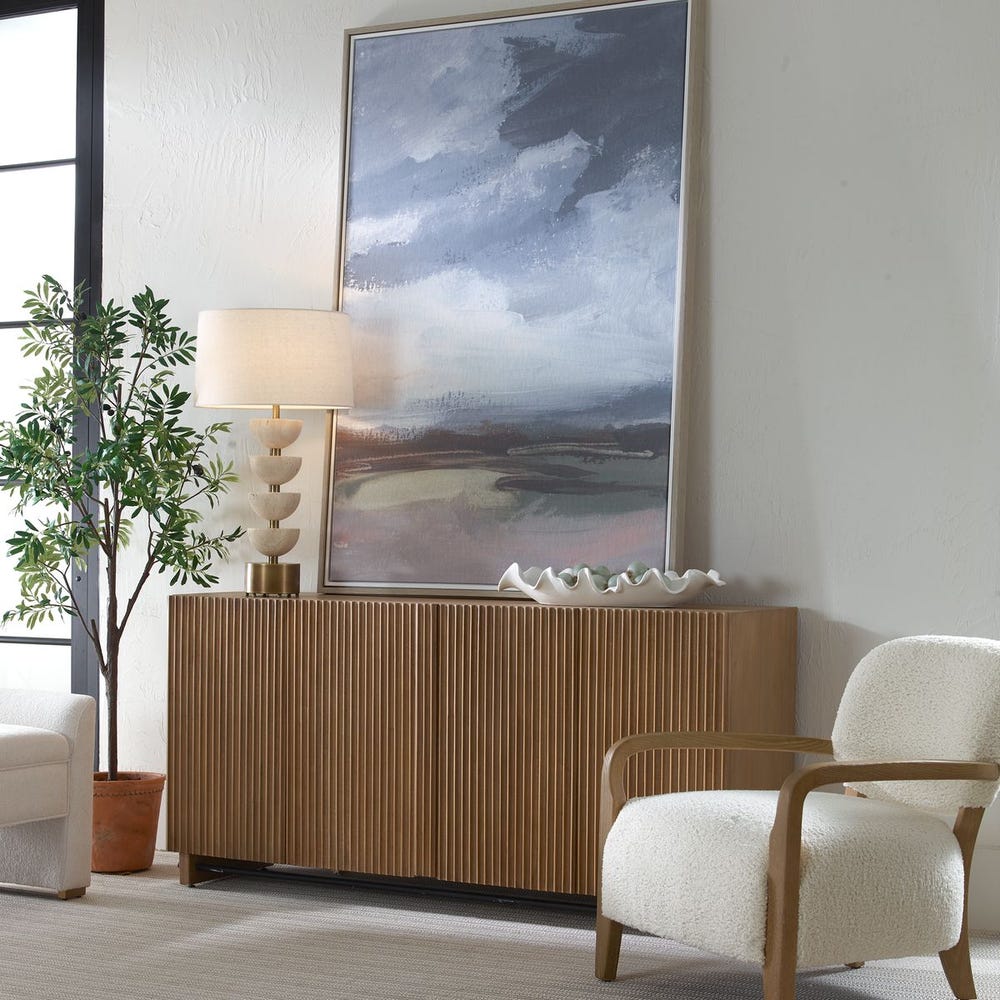 Caprara 64 in. Mindi Veneer Cabinet