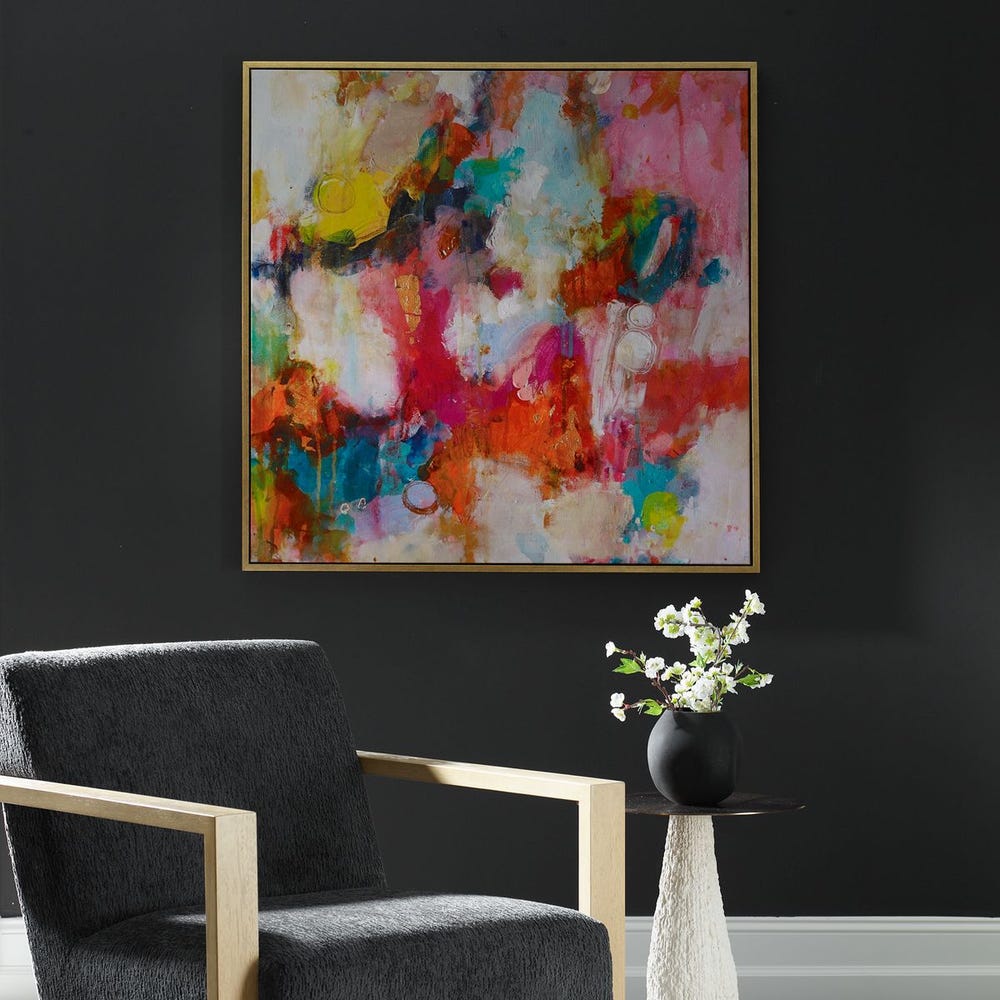 Radiant Flow 44 in. Framed Canvas
