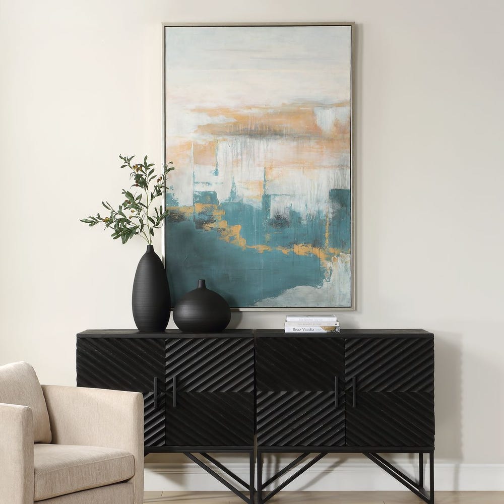 Ocean Whisper 62 in. Hand Painted Canvas