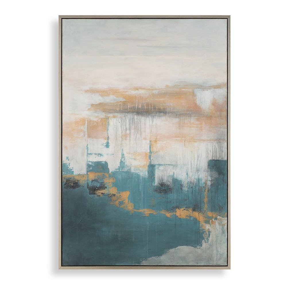 Ocean Whisper 62 in. Hand Painted Canvas
