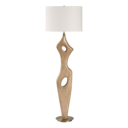 Notaresco 66 in. Wood Base Floor Lamp