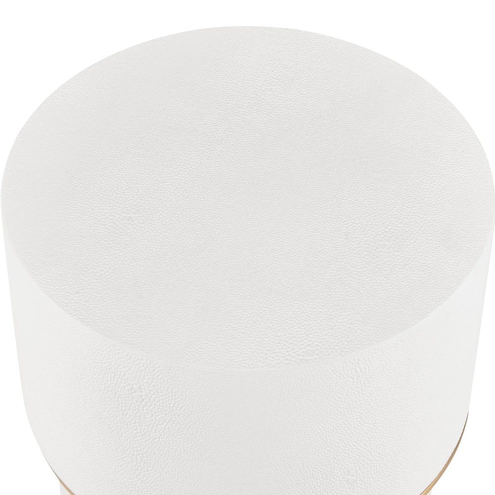 Partenope 23 in. Accent Table - White