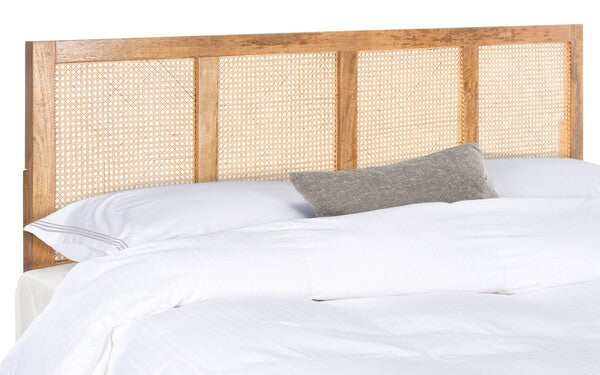 Binasco 80 in. Mango Wood Rattan Headboard