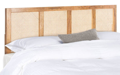 Binasco 80 in. Mango Wood Rattan Headboard