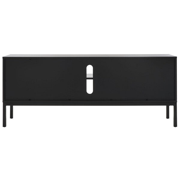 Recovato 54 in. Rattan TV Stand - Black