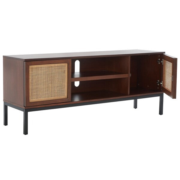 Recovato 54 in. Rattan TV Stand - Walnut