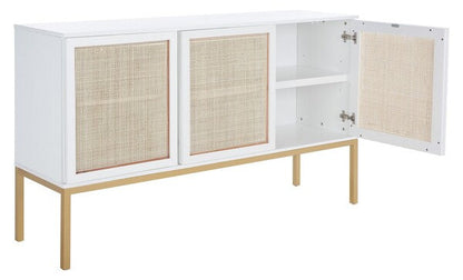 Plesio 54 in. Rattan Sideboard - White