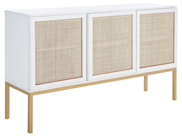 Plesio 54 in. Rattan Sideboard - White