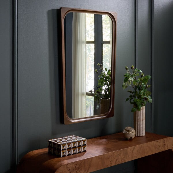 Sardegna 34 in. Rubber Wood Frame Mirror