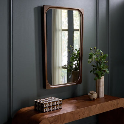 Sardegna 34 in. Rubber Wood Frame Mirror