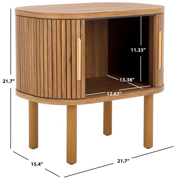 Toritto 22 in. Nightstand - Oak