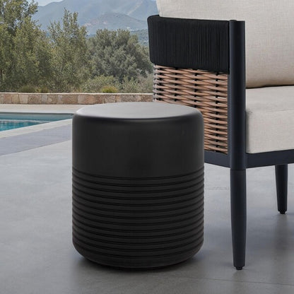 Sieti 19 in. Ficonstone Outdoor Accent Table