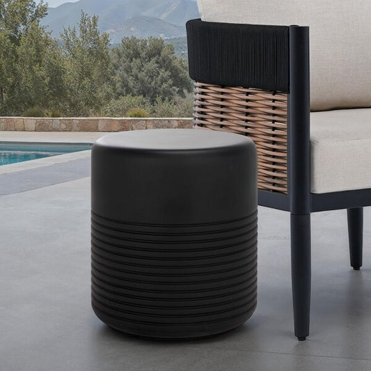 Sieti 19 in. Ficonstone Outdoor Accent Table