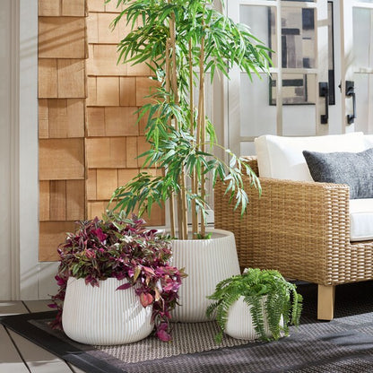 Maliseti Fiber Clay Outdoor Planter - Set of 3