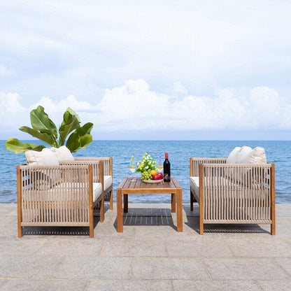 Cartari 4 Piece Acacia Wood Outdoor Living Set