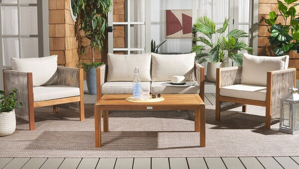 Cartari 4 Piece Acacia Wood Outdoor Living Set