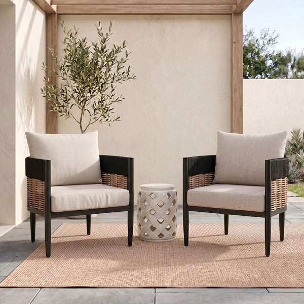Settimo Taupe Outdoor Accent Chair - Set of 2