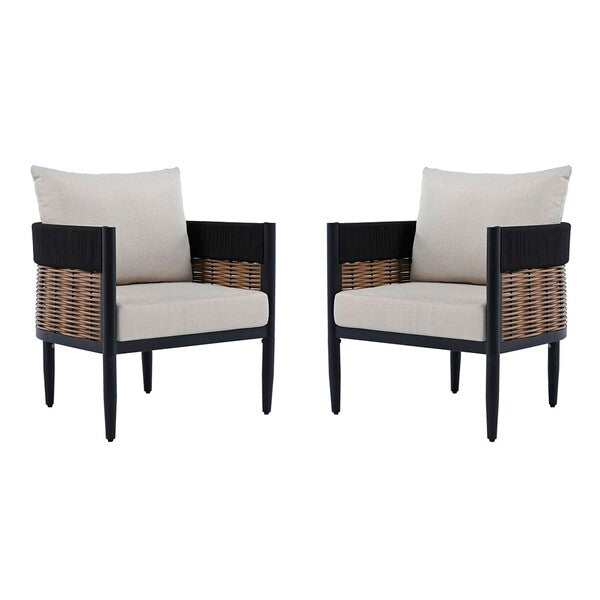 Settimo Taupe Outdoor Accent Chair - Set of 2