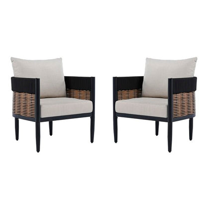 Settimo Taupe Outdoor Accent Chair - Set of 2