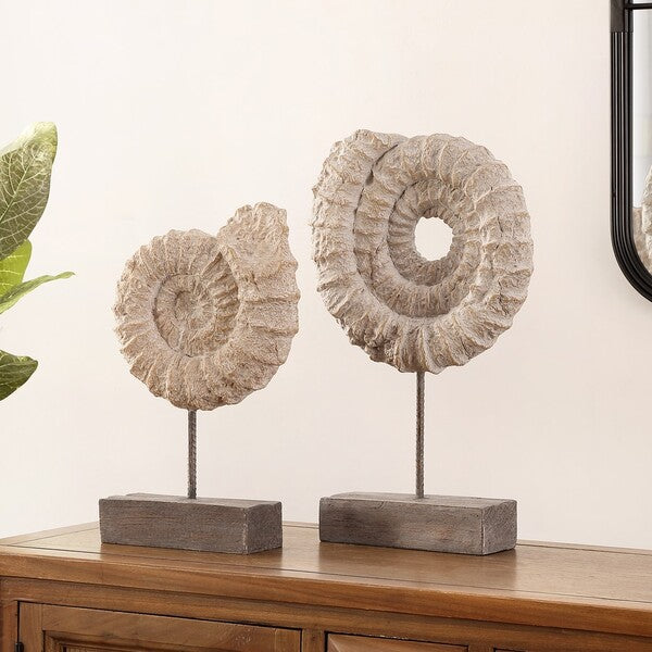 Dozza Polyresin Ammonite Fossils - Set of 2