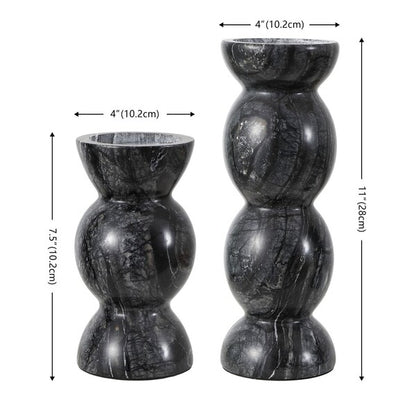 Sauglio Marble Candle Holder - Set of 2