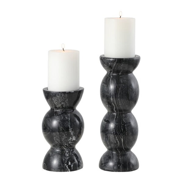 Sauglio Marble Candle Holder - Set of 2