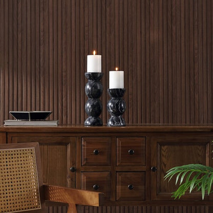 Sauglio Marble Candle Holder - Set of 2