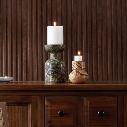 Grotte Marble Candle Holder - Set of 2