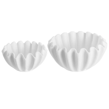Piovega Ceramic Ruffle Bowl - Set of 2