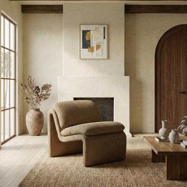 Vestini Performance Fabric Accent Chair - Brown
