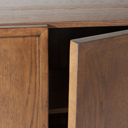 Pozzolo 58 in.  Oak Veneer Media Stand
