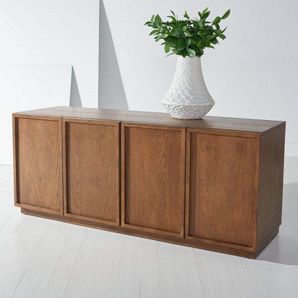 Pozzolo 58 in.  Oak Veneer Media Stand