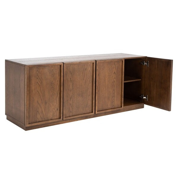 Pozzolo 58 in.  Oak Veneer Media Stand
