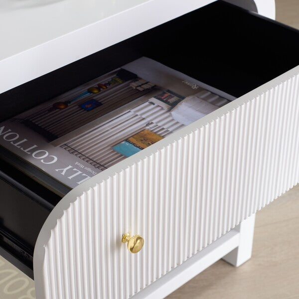 Catania 30 in. Nightstand - White