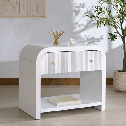 Catania 30 in. Nightstand - White