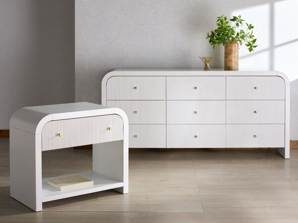 Catania 30 in. Nightstand - White