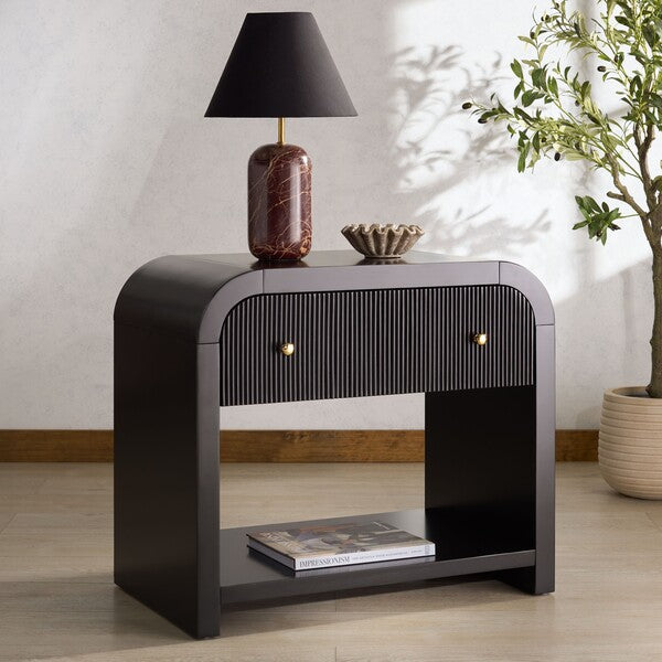 Catania 30 in. Nightstand - Black