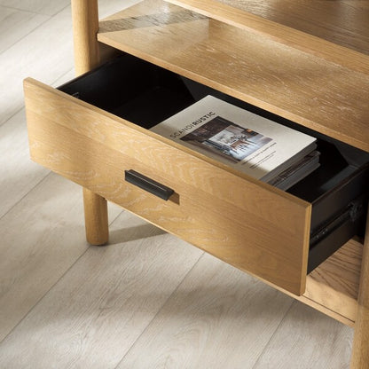 Bordonaro 29 in. Oak Veneer Nightstand