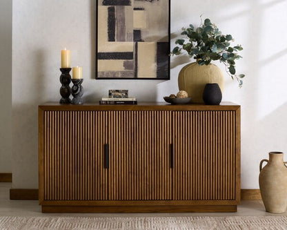 Finita 60 in. Oak Veneer Sideboard - Medium Oak