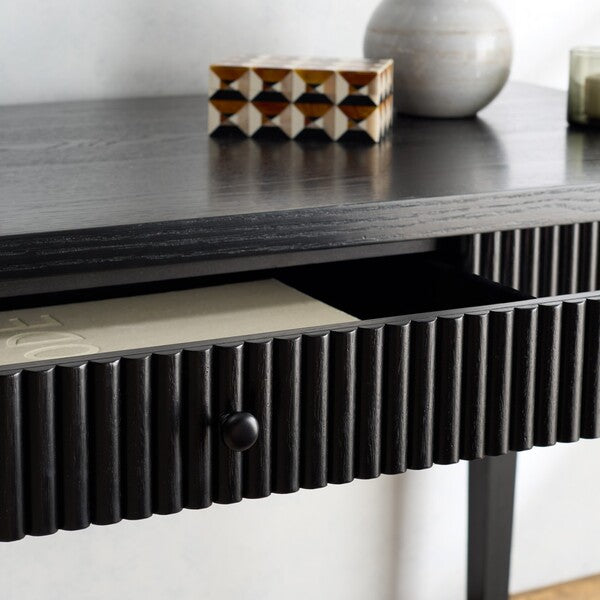 Spoleto 60 in. Rubber Wood Desk - Black