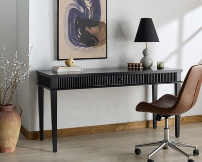 Spoleto 60 in. Rubber Wood Desk - Black