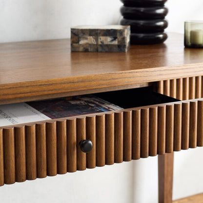 Spoleto 60 in. Rubber Wood Desk - Medium Oak