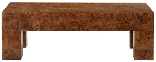 Valera 55 in. Burl Wood Coffee Table