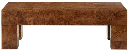 Valera 55 in. Burl Wood Coffee Table